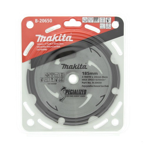 MAKITA ACC - PCD FIBRE CEMENT SAW BLADE 185MMX20X4T